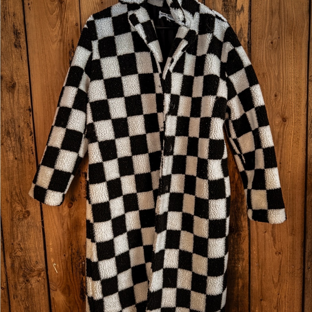 Steve Madden Monochrome Checkered Jacket